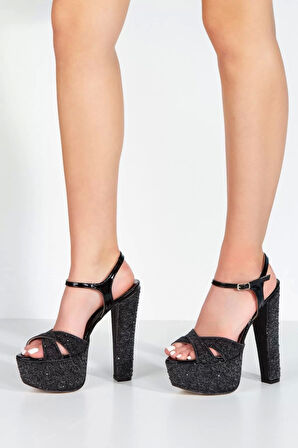 Kadın Moda Ayna Full Inci Taşlı Çapraz Klasik Topuklu Platformlu Düğün Nişan Gece Abiye Ayakkabı