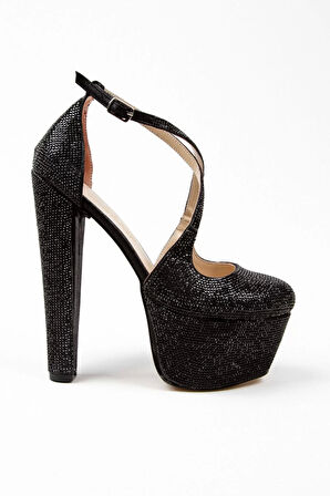 Kadın Moda Şık Gold Janjan Full Taş Düğün Nişan Gece Abiye Ayakkabı