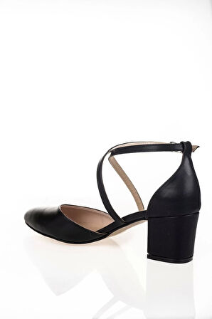 Kadın Moda Şık Siyah Topuklu Ayakkabı Topuklu Zarif Tasarım Düğün Nişan Gece Abiye Ayakkabı