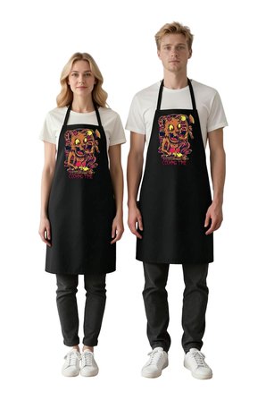 Unisex Aşçı Önlüğü Vintage Baskı Mutfak Tasarımı Retro Estetik Rahat Kesim Günlük Kullanım Modern