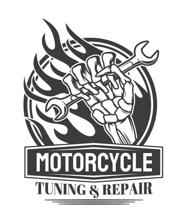 Motorsiklet Tuning Tamiri Baskılı Erkek Tişört