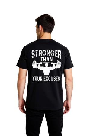 Erkek Fitness Motivasyon Baskılı Tişört Halter Dumbbell Grafik Tasarım Rahat Kesim Günlük Modern