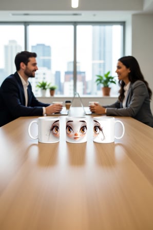 Seramik Kupa Fantazi Kız Portresi Baskılı 300 ml Hediyelik Kahve Çay Kupası Özel Tasarım Çay Bardağı