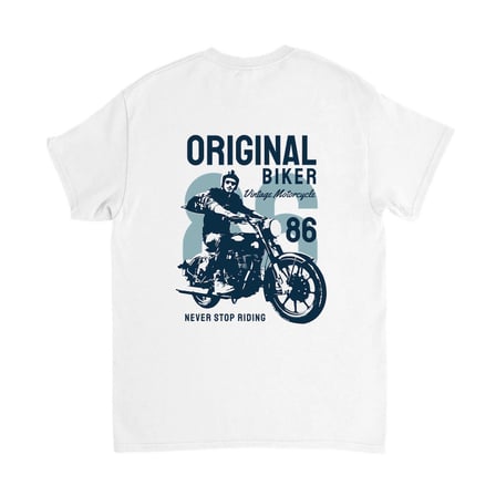Erkek Vintage Motosiklet Baskılı Tişört %100 Pamuk Rahat Kesim Grafik Desen Günlük Giyim Modern