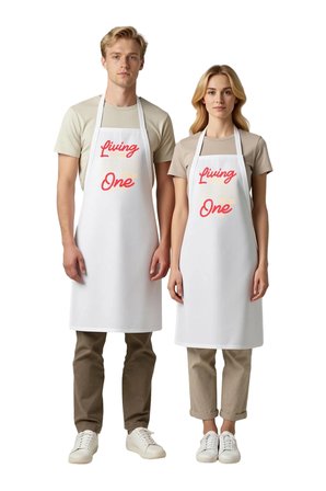 Unisex Mutfak Aşçı Önlüğü Retro Tipografi Baskılı Yaşamak Yemek Felsefesi Rahat Kesim Günlük Modern