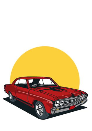 Kadın Oversize Tişört Vintage Otomobil Baskısı Retro Klasik Araba Grafik Desenli Rahat Kesim Günlük