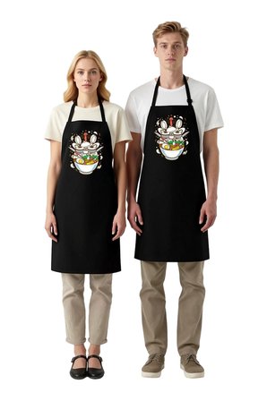 Erkek Unisex Mutfak Aşçı Önlüğü Ramen Kase Baskılı DTF Dijital Baskı Rahat Kesim Günlük Modern Şık