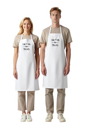 Unisex Mutfak Önlüğü Taco Baskılı Retro Tasarım Dijital Baskı Rahat Kesim Günlük Aşçı Modern Şık