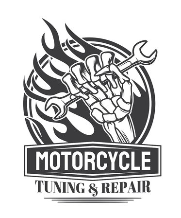 Motorsiklet Tuning Tamiri Baskılı Erkek Tişört