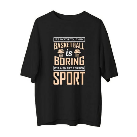 Erkek Oversize Basketbol Baskılı Tişört Mizahi Spor Tasarımı Rahat Kesim Günlük Giyim Modern Şık