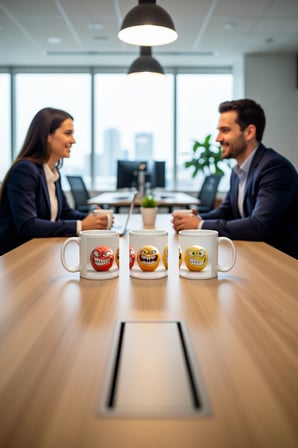 Seramik Kupa Yaramaz Meyveli Canavarlar Baskılı 300 ml Eğlenceli Hediyelik Kahve Çay Kupası Ofis