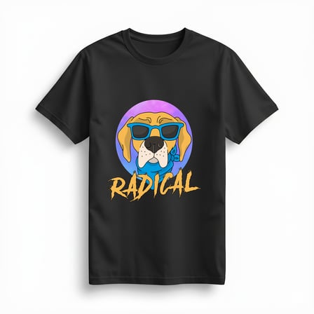 Kadın Grafik Baskılı Köpek Desenli Rahat Kesim Kısa Kollu Yuvarlak Yaka Pamuk Tişört Günlük Modern
