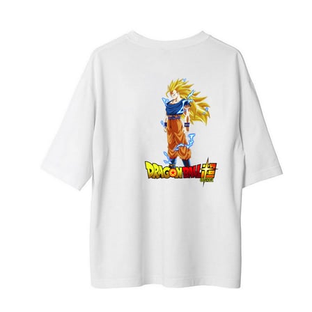 Erkek Oversize Tişört Anime Karakteri Baskılı Grafik Desenli Rahat Kesim Günlük Giyim Modern Şık