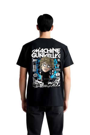 Erkek Punk Rock Müzik Baskısı Grafik Tişört %100 Pamuk Kısa Kol Yuvarlak Yaka Rahat Kesim Günlük