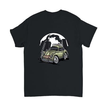 Vintage Beetle Araba Diş Dumanı Baskılı Erkek Tişört