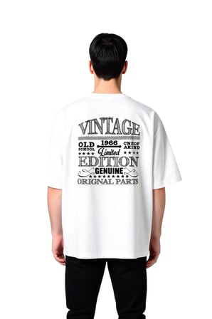Erkek Oversize Tişört %100 Pamuk Vintage Limited Edition Baskılı Retro Nostalji Günlük Rahat Modern