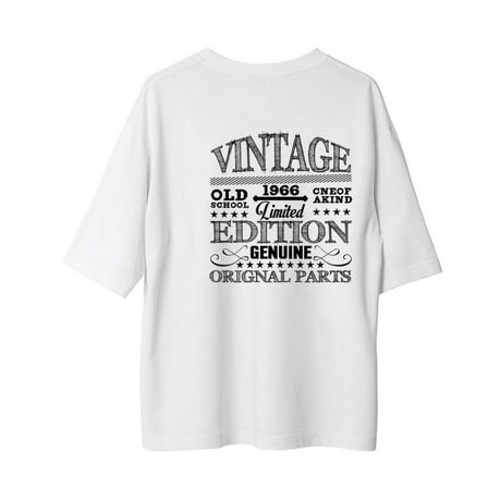 Erkek Oversize Tişört %100 Pamuk Vintage Limited Edition Baskılı Retro Nostalji Günlük Rahat Modern