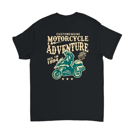 Erkek Retro Motosiklet Macera Teması Baskılı Kısa Kollu Tişört Vintage Stil Günlük Rahat Modern