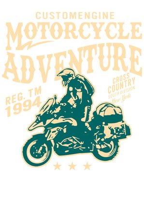 Erkek Retro Motosiklet Macera Teması Baskılı Kısa Kollu Tişört Vintage Stil Günlük Rahat Modern