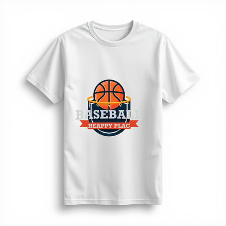 Kadın Basketbol Baskılı Günlük Tişört Yuvarlak Yaka Kısa Kol %100 Pamuk Rahat Kesim Spor Tasarım