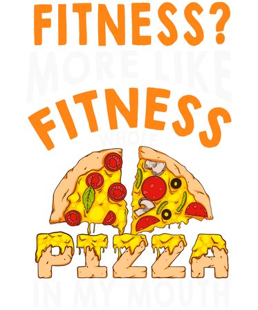 Fitness? Pizza Yemeğim Fakat! Baskılı Erkek Oversize Tişört