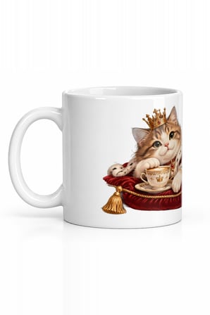 Seramik Kupa Şanslı Kedi Baskılı 300 ml Hediyelik Kahve Çay Kupası Ofis Ev Kullanımı Özel Tasarım