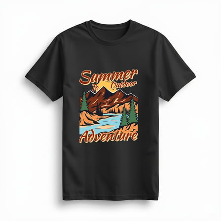 Kadın Retro Grafik Baskılı Dağ Manzarası Tişört %100 Pamuk Rahat Kesim Outdoor Macera Günlük Modern