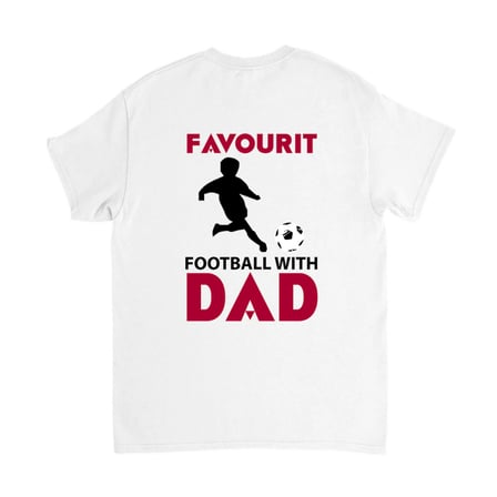 Baba ile Favori Futbol Anısı Baskılı Erkek Tişört