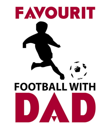 Baba ile Favori Futbol Anısı Baskılı Erkek Tişört