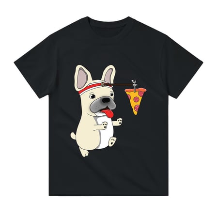 Erkek Çocuk Baskılı Kısa Kollu Tişört Pizza Köpeği Karakterli Eğlenceli Tasarım Rahat Kesim Günlük