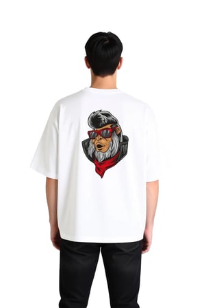 Erkek Oversize Grafik Baskılı Tişört %100 Pamuk Crew Neck Kısa Kol Rahat Kesim Günlük Giyim Modern