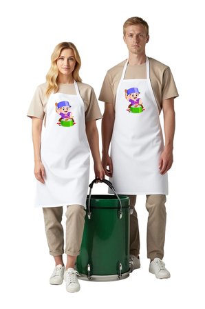 Erkek Çocuk Mutfak Önlüğü Şef Tasarımı Baskılı Unisex Rahat Kesim Pişirme Temalı Günlük Modern Şık