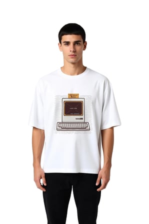 Erkek Oversize Retro Arcade Oyun Bitti Baskılı Nostalji Tişört Rahat Kesim Günlük Modern Şık Zarif