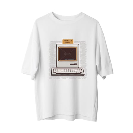 Erkek Oversize Retro Arcade Oyun Bitti Baskılı Nostalji Tişört Rahat Kesim Günlük Modern Şık Zarif