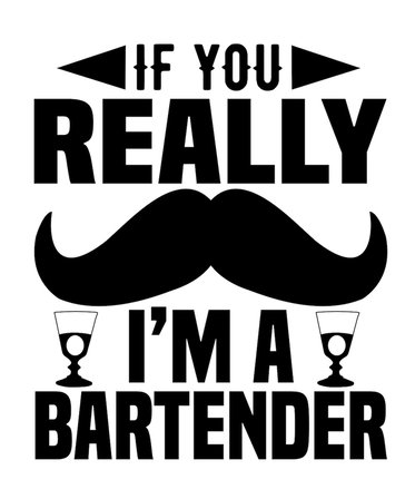 Bar Tender Tutum Yazısı Baskılı Erkek Oversize Tişört
