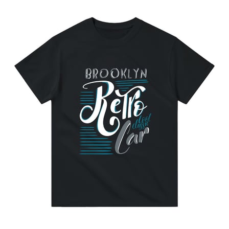 Brooklyn Retro Araba Cool Klasik Baskılı Erkek Tişört