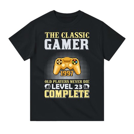 Erkek Retro Oyun Kontrolörü Baskılı Tişört Level Nostalji Konforlu Kesim Günlük Rahat Modern Şık