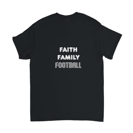 Erkek %100 Pamuk Kısa Kollu Yuvarlak Yaka Baskılı Tişört İman Aile Futbol Temalı Rahat Kesim Günlük