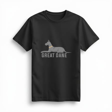 Büyük Dane Köpek Türü Baskılı Kadın Tişört