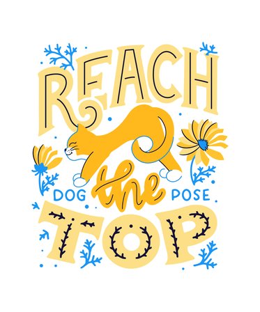 Erkek Grafik Baskılı Yoga Motivasyon Tişört Köpek Pozisyonu Temalı Konforlu Kesim Günlük Rahat Şık