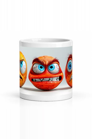 Seramik Kupa Duygusal Monster Karakterleri Baskılı 300 ml Hediyelik Kahve Çay Kupası Özel Tasarım