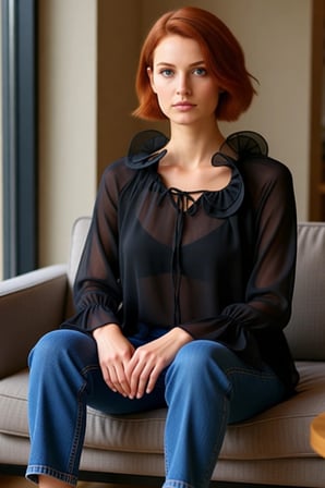 Kadın Boyundan Bağlamalı Oversize Reglan Kol Şifon Bluz Kaliteli Şık Rahat Modern Zarif
