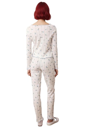 Kadın Çiçekli Fitilli Pijama Takımı Fonksiyonel Dayanıklı Kaliteli Konforlu Estetik Modern