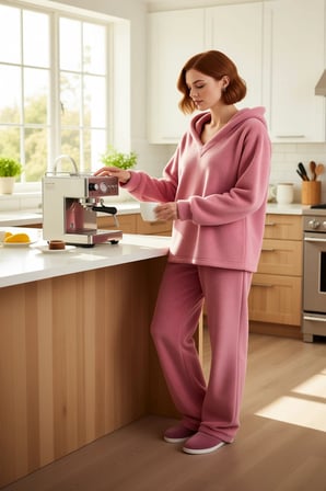 Kadın Peluş Kulaklı Kapüşonlu Pijama Takımı Fonksiyonel Dayanıklı Kaliteli Konforlu Modern