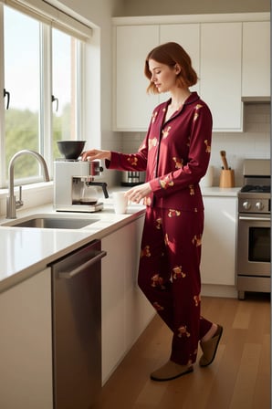 Kadın Ayıcıklı Pijama Takımı Gömlek Yaka Uzun Kollu Fonksiyonel Dayanıklı Kaliteli Estetik