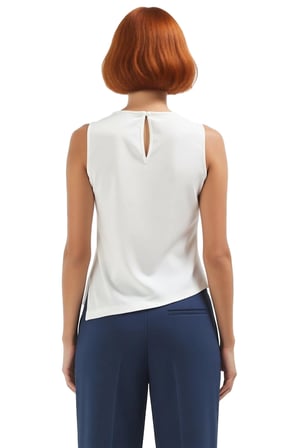 Asimetrik Kesim Fitted Dokuma Bluz Rahat Yazlık Stil Dayanıklı Malzeme Özel Tasarım