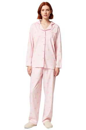 Kadın Kurdele Desenli Gömlek Yaka Pijama Takımı Fonksiyonel Dayanıklı Kaliteli Konforlu Şık