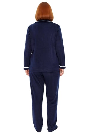 Kadın Polar Pijama Takımı Ceket Yaka Detaylı Fonksiyonel Dayanıklı Kaliteli Konforlu Rahat