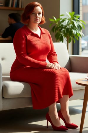 Kadın Polo Yaka Fitilli Bodycon Triko Midi Elbise Uzun Kollu Kış Günlük Şık Akrilik Tasarım