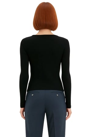 Kadın Fitted V Yaka Uzun Kol Esnek Örme Kruvaze Bluz Günlük Kullanım İçin İdeal Şık Tasarım